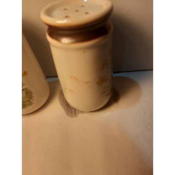 Vintage Counterpoint San Francisco Floral Salt, Pepper Shaker Set yellow flowers - Picture 3 of 4